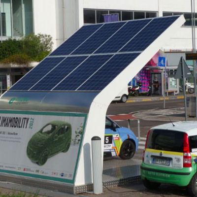 Pensilina fotovoltaica - smart mobility